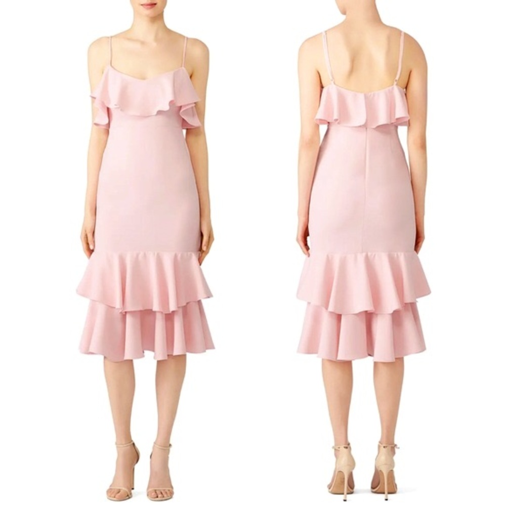Likely Revolve Cerillo Off-Shoulder Ruffle Midi Dress in Roseshadow | 10 - Picture 2 of 8